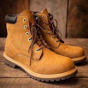 Timberland Premium 6-Inch Waterproof Boots Women’s Size 9 Wheat Almost New
